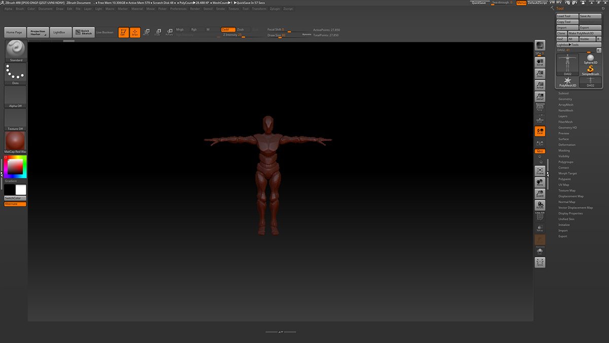 changing worka area size in zbrush
